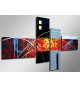 Cuadro abstracto 160x70 4 partes