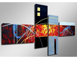 Cuadro abstracto 160x70 4 partes
