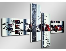 Cuadro abstracto 160x70 4 partes