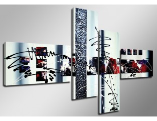 Cuadro abstracto 160x70 4 partes