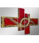 Cuadro abstracto 160x70 4 partes