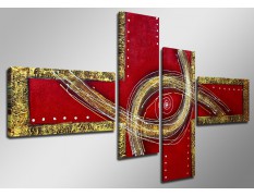 Cuadro abstracto 160x70 4 partes