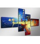 Cuadro abstracto 160x70 4 partes