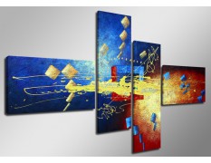 Cuadro abstracto 160x70 4 partes