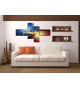 Cuadro abstracto 160x70 4 partes