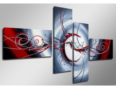 Cuadro abstracto 160x70 4 partes