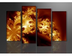 Cuadro abstracto 130x80 4 partes