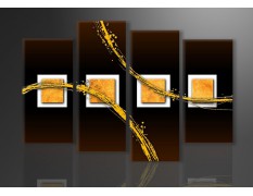 Cuadro abstracto 130x80 4 partes