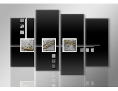 Cuadro abstracto 130x80 4 partes