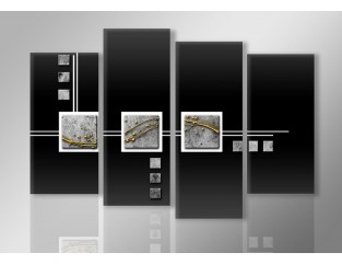 Cuadro abstracto 130x80 4 partes