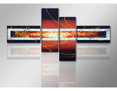 Cuadro abstracto 195x80 4 partes