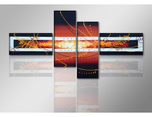 Cuadro abstracto 195x80 4 partes