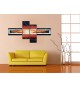 Cuadro abstracto 195x80 4 partes