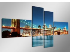Cuadro New York 160x70 4 partes