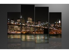 Cuadro New York 130x80 4 partes