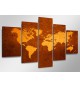 Cuadro Mapa Mundo 160x80 5 partes