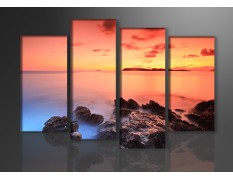 Cuadro paisaje 130x80 cm 4 partes