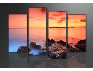 Cuadro paisaje 130x80 cm 4 partes