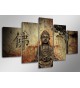 Cuadro Buda 160x80 5 partes