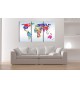 Cuadro Mapa Mundo 160x90 3 partes