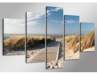 Cuadro paisaje 160x80 cm 5 partes