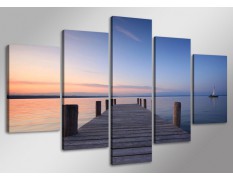 Cuadro paisaje 160x80 cm 5 partes