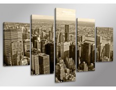 Cuadro Skyline 160x80 5 partes