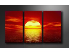 Cuadro atardecer 160x90 cm 3 partes