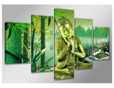 Cuadro Buda 160x80 5 partes
