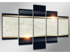 Cuadro moderno 160x80 5 partes