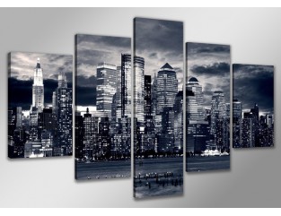 Cuadro New York 160x80 5 partes