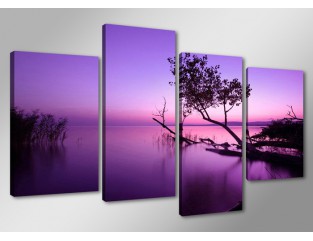 Cuadro paisaje 130x80 cm 4 partes