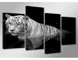 Cuadro tigre 130x80 4 partes