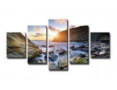 Cuadro paisaje 160x80 cm 5 partes