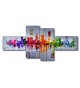 Cuadro abstracto 160x70 4 partes