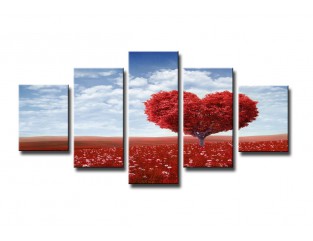 Cuadro paisaje 160x80 5 partes