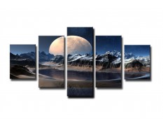 Cuadro paisaje 160x80 cm 5 partes