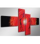 Cuadro Africa rojo 160x70 4 partes