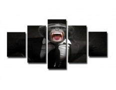 Cuadro Monkey 160x80 cm 5 partes