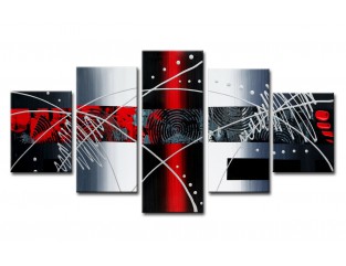 Cuadro abstracto 160x80 5 partes