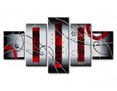 Cuadro abstracto 160x80 5 partes