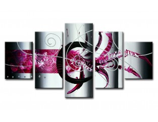 Cuadro abstracto 160x80 5 partes