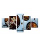 Cuadro abstracto 160x80 5 partes