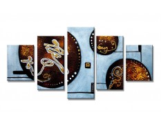 Cuadro abstracto 160x80 5 partes