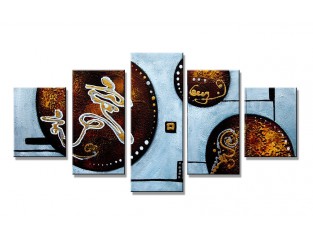 Cuadro abstracto 160x80 5 partes