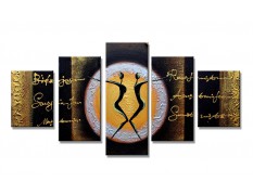 Cuadro culturas 160x80 5 partes