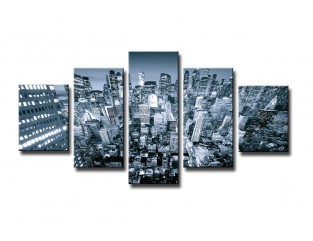 Cuadro New York 160x80 5 partes