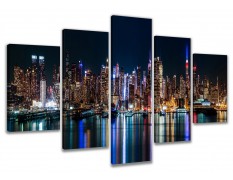 Cuadro New York 200x100 cm 5 partes