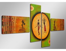 Cuadro baile las negras 160x70 4 partes