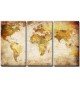 Cuadro Mapa Mundo 160x90 3 partes